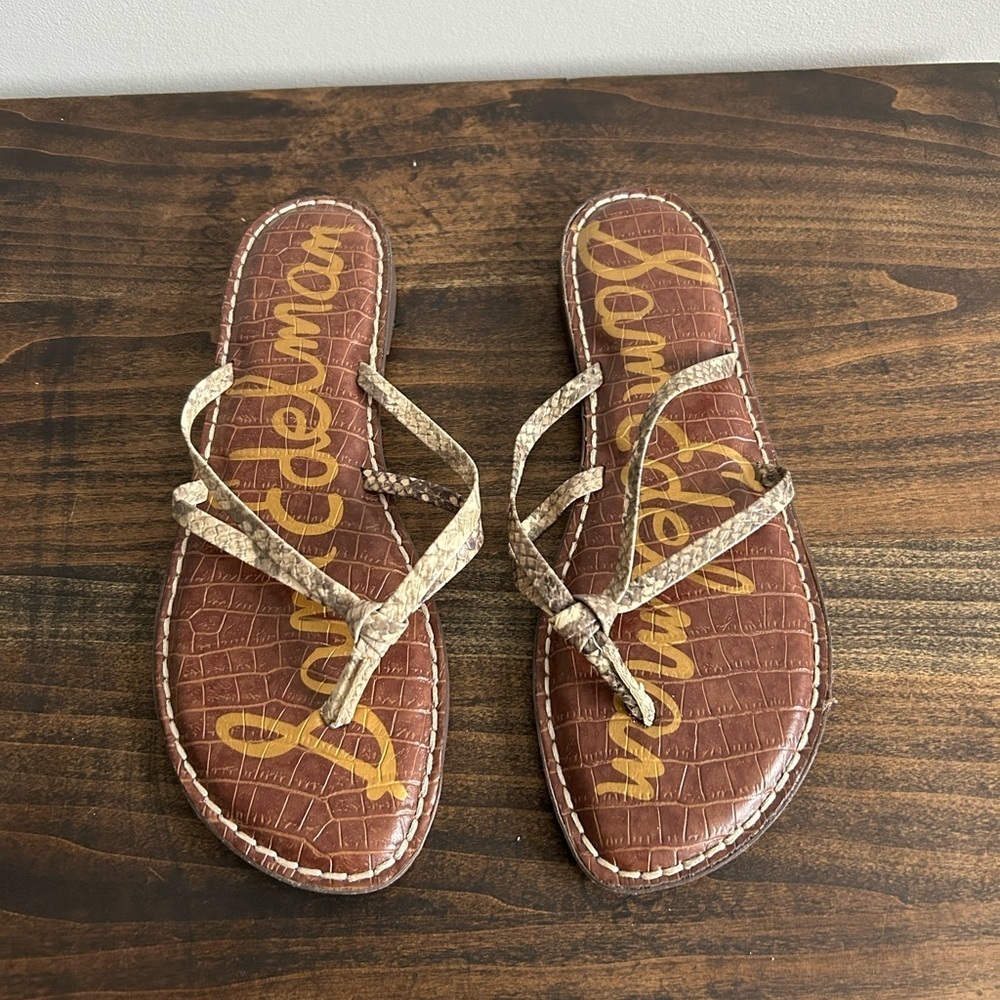 Sam Edelman Gerianne Brown Strappy Sandals, Size 9.